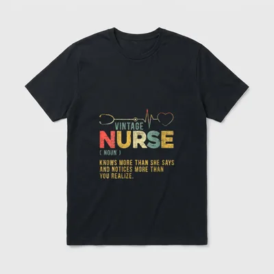 Nurse Definition Hospital Medical Registered Vintage T-Shirt – Classic T-Shirt in Black