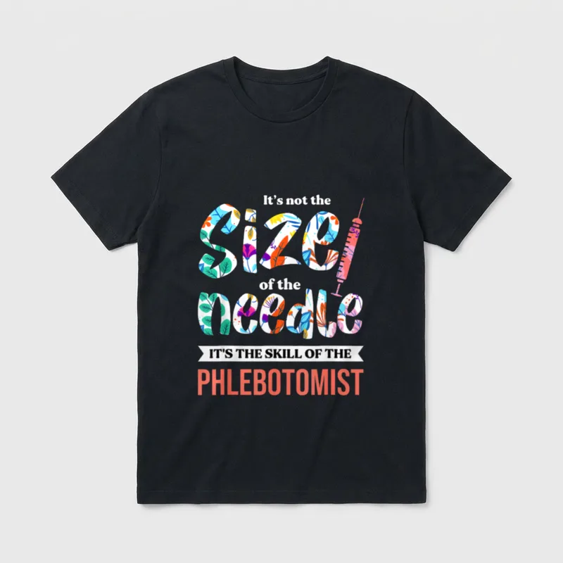 Phlebotomist Skill Syringe Phlebotomy Medical Nurse T-Shirt – Classic T-Shirt in Black