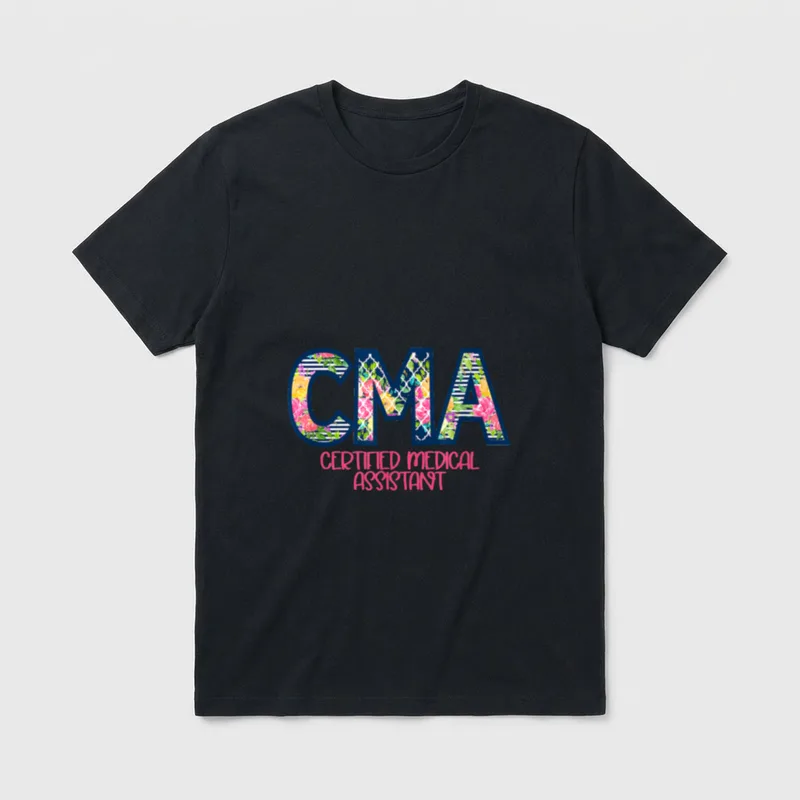 CMA Certified Medical Assistant Cute Nurse T-Shirt – Classic T-Shirt in Black