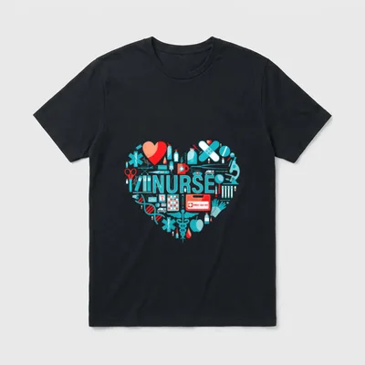 Nurse Love Nursing Student RN CNA T-Shirt – Classic T-Shirt in Black
