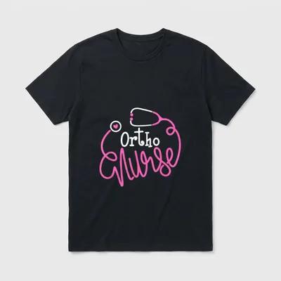 Ortho Nurse Stethoscope Orthopedic Nursing T-Shirt – Classic T-Shirt in Black