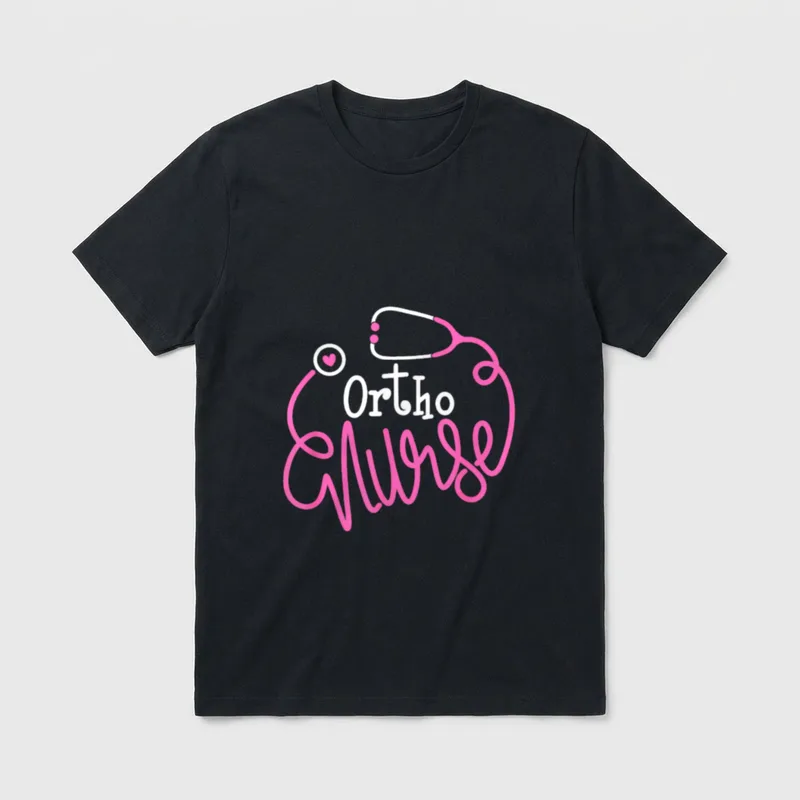 Ortho Nurse Stethoscope Orthopedic Nursing T-Shirt – Classic T-Shirt in Black
