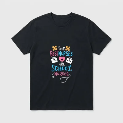 Funny Nursing for a School Nurse T-Shirt – Classic T-Shirt in Black