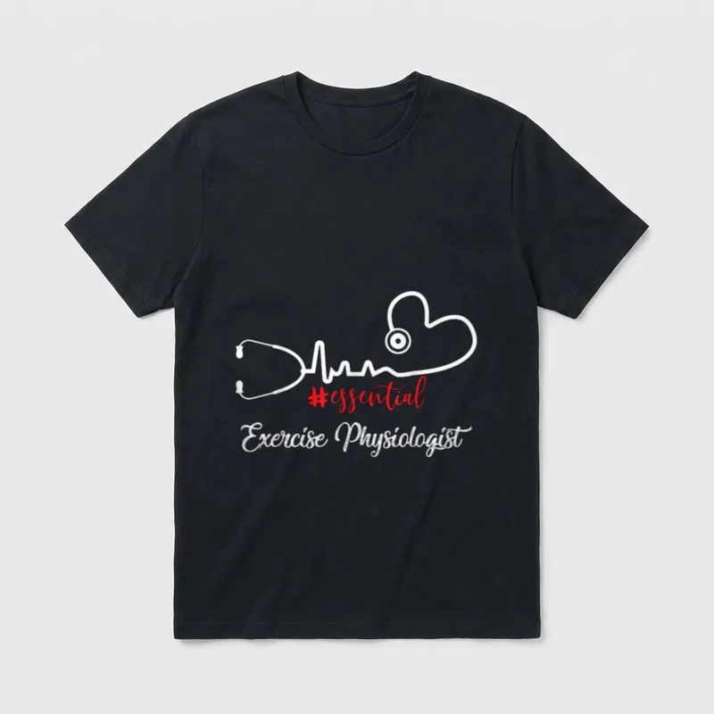 Essential Exercise Physiologist Clothing Heartbeat T-Shirt – Classic T-Shirt in Black