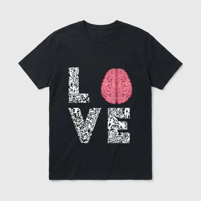 Neuro Nurse Love Brain Nurselife Neuroscience T-Shirt – Classic T-Shirt in Black