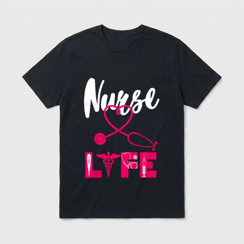 RN LVN CNA Nurse Life Medical T-Shirt – Classic T-Shirt in Black