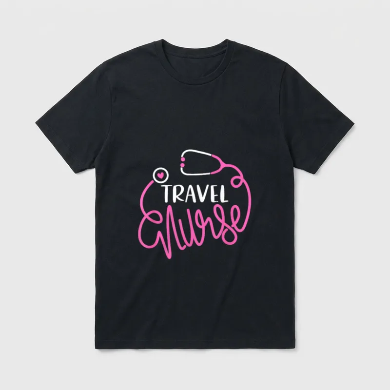 Travel Nurse RN Transport Nursing Department T-Shirt – Classic T-Shirt in Black