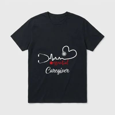 Essential Caregiver Heartbeat T-Shirt – Classic T-Shirt in Black