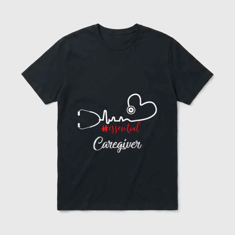 Essential Caregiver Heartbeat T-Shirt – Classic T-Shirt in Black