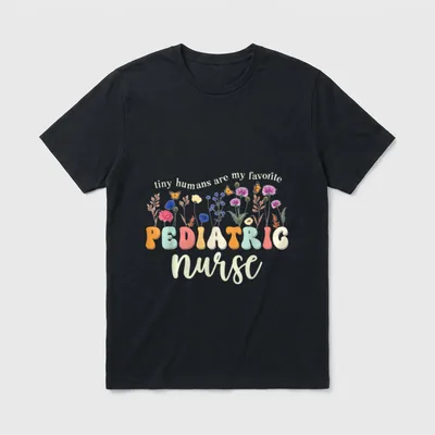 Funny Pediatric Nurse Practitioner Cute Nursing T-Shirt – Classic T-Shirt in Black