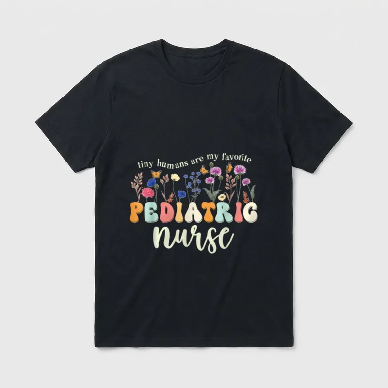 Funny Pediatric Nurse Practitioner Cute Nursing T-Shirt – Classic T-Shirt in Black