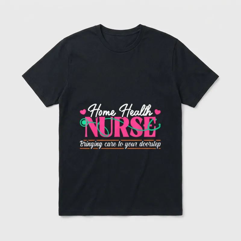 Home Health Nurse Care Nursing T-Shirt – Home Health NURSE Bringing care to your doorstep – Classic T-Shirt in Black