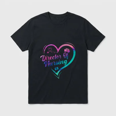 Director of Nursing Stethoscope Nurse Week T-Shirt – Classic T-Shirt in Black