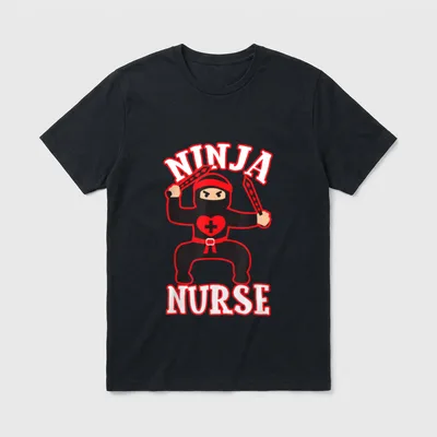 Cool Ninja Nurse Nursing Hospital T-Shirt – Classic T-Shirt in Black