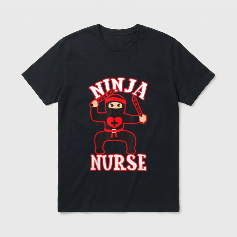 Cool Ninja Nurse Nursing Hospital T-Shirt – Classic T-Shirt in Black
