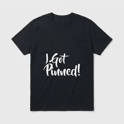 Nursing School Pinning T-Shirt – White brush script lettering that reads I Got Pinned – Classic T-Shirt in Black