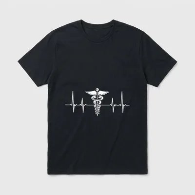 Heartbeat Nurse Lightweight T-Shirt – Classic T-Shirt in Black