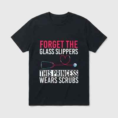 Hospital Princess Nursing Profession Nurse T-Shirt – Classic T-Shirt in Black