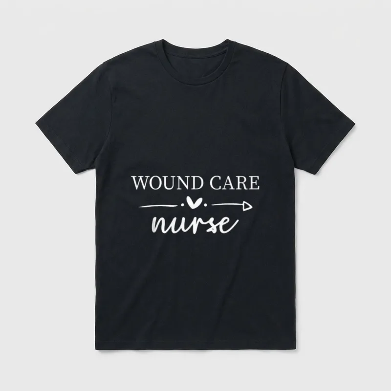 Wound Care Nurse Nursing Ostomy Appreciation T-Shirt – Classic T-Shirt in Black