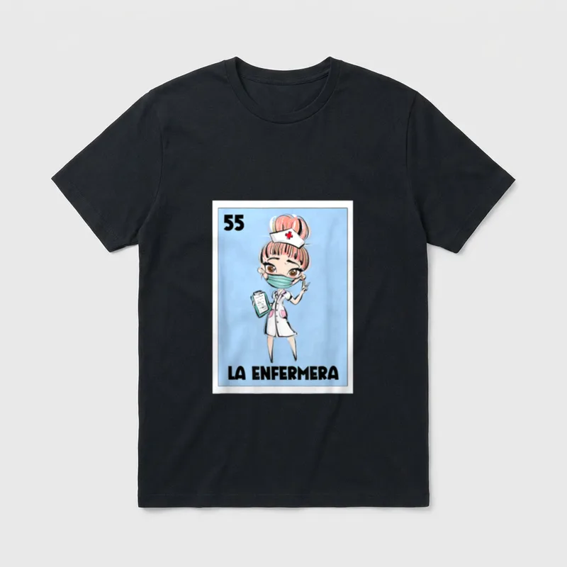 Enfermera Mexican Bingo Card the Nurse T-Shirt – Classic T-Shirt in Black