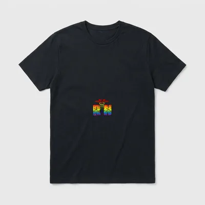 Nurse Rainbow LGBT Nursing Uniform RN T-Shirt – Caduceus symbol across rainbow letters RN – Classic T-Shirt in Black