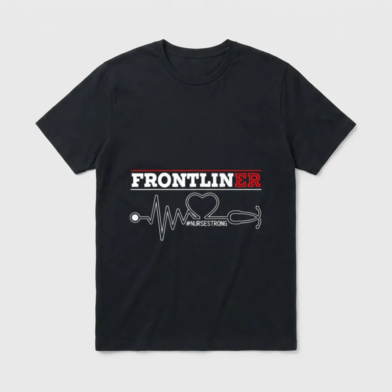 Frontliner ER Nurse Hospital Medical NurseStrong T-Shirt – Classic T-Shirt in Black