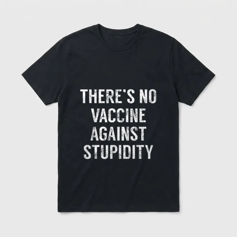 Vaccine Against Stupidity Medicine Vax Nurse T-Shirt – Classic T-Shirt in Black