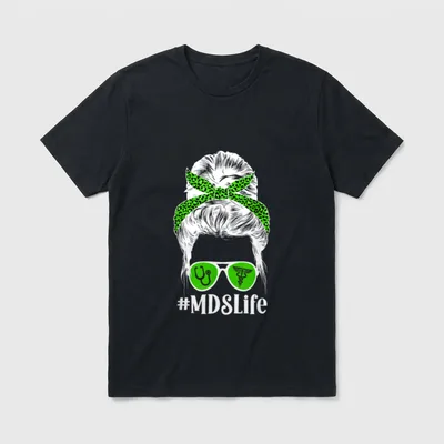 MDS Nurse Life Nursing Messy Bun T-Shirt – Classic T-Shirt in Black