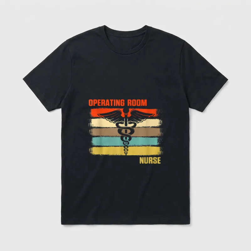Operating Room Nurse Retro Nursing T-Shirt – Classic T-Shirt in Black