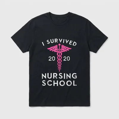 I Survived Nursing School 2020 T-Shirt – Classic T-Shirt in Black
