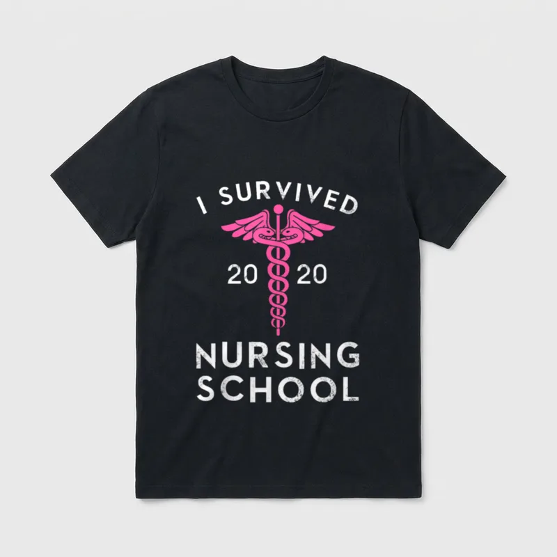 I Survived Nursing School 2020 T-Shirt – Classic T-Shirt in Black