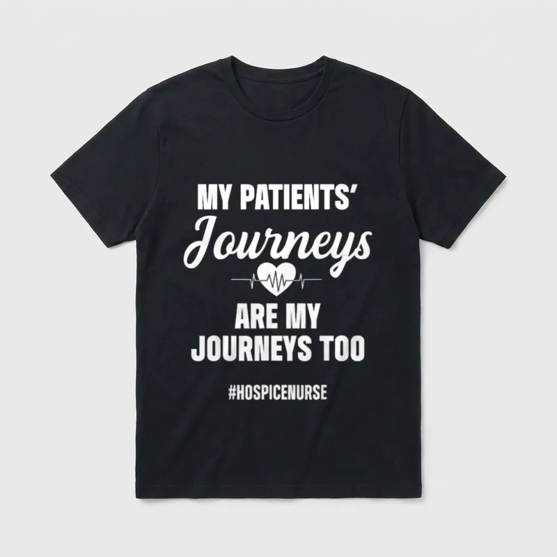 Hospice Nurse Journey Nursing RN T-Shirt – Classic T-Shirt in Black