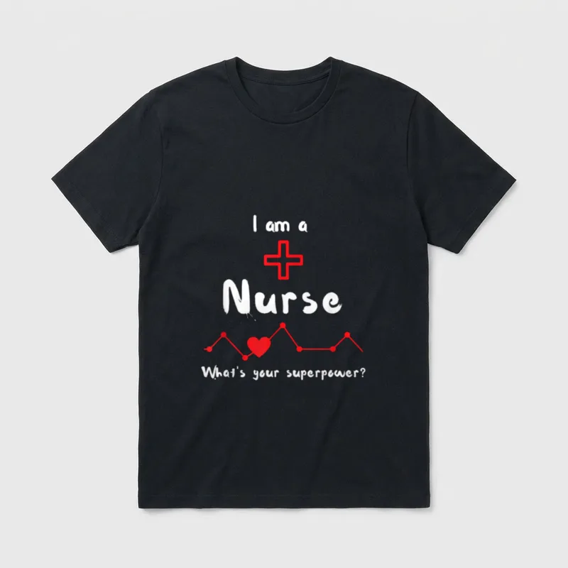 What's Your Superpower Nurse T-Shirt – Classic T-Shirt in Black
