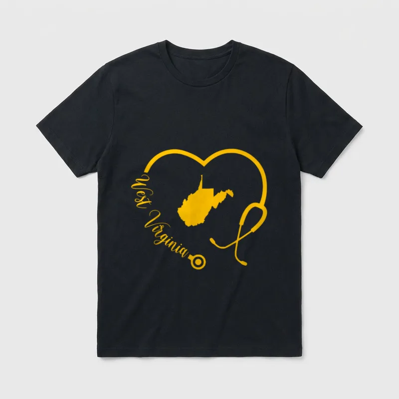 West Virginia Nurse WV Medical Nursing T-Shirt – Classic T-Shirt in Black