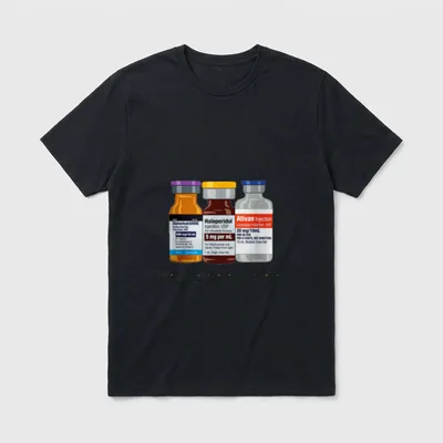 The Dream Team Nurse Rn LPN T-Shirt – Three medication vials with the dream team printed below – Classic T-Shirt in Black