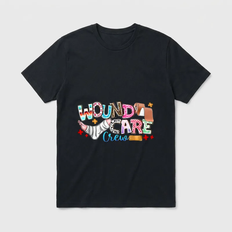 Wound Care Crew Leopard Nursing Ostomy T-Shirt – Classic T-Shirt in Black