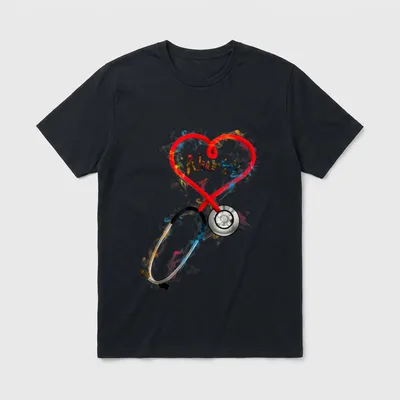 Watercol Nurse Life Nursing Week 2025 T-Shirt – Classic T-Shirt in Black