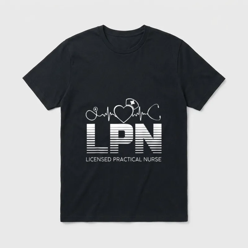 LPN Nurse Licensed Practical Nursing Week T-Shirt – LPN LICENSED PRACTICAL NURSE – Classic T-Shirt in Black