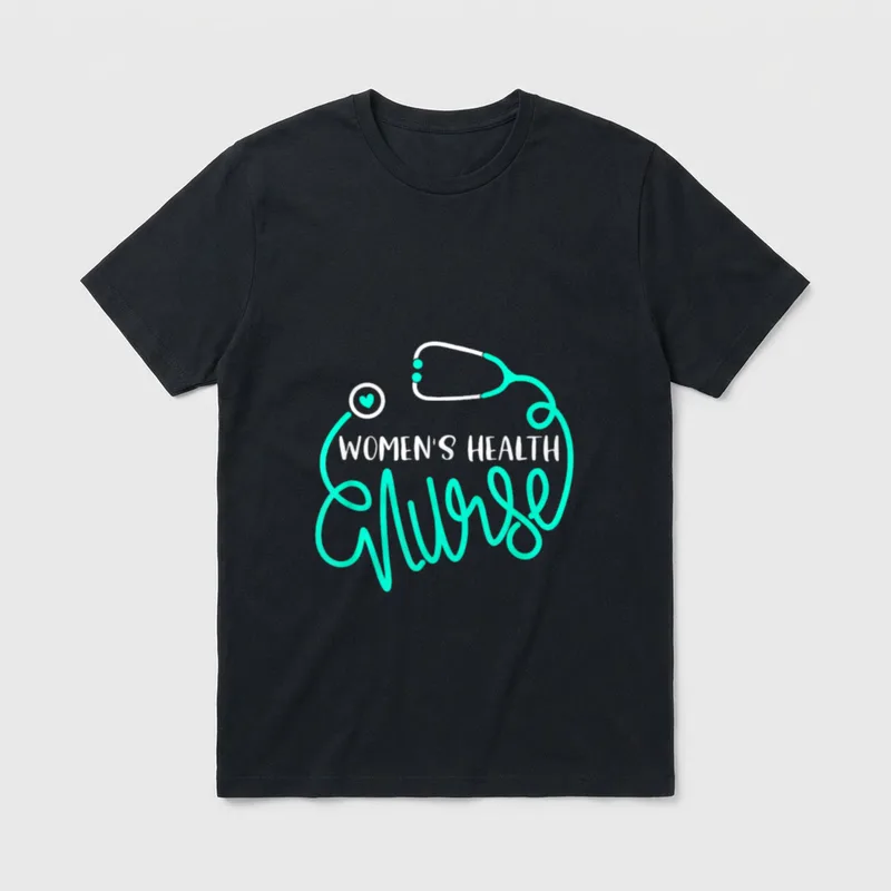 Health Nurse Cute OB-GYN Nursing Department T-Shirt – Classic T-Shirt in Black