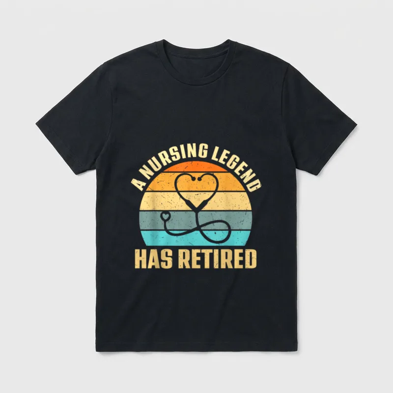 A Nursing Legend Has Retired T-Shirt – “A NURSING LEGEND HAS RETIRED” – Classic T-Shirt in Black