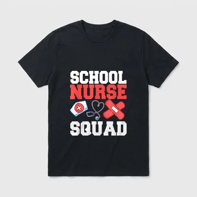 School Nurse Squad Student Nursing Healthcare T-Shirt – Classic T-Shirt in Black