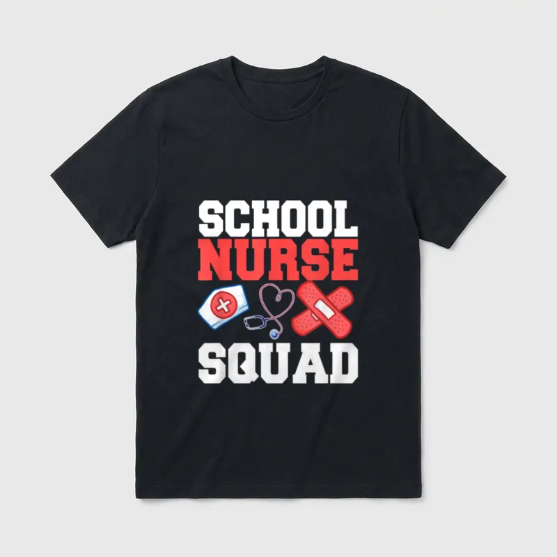 School Nurse Squad Student Nursing Healthcare T-Shirt – Classic T-Shirt in Black