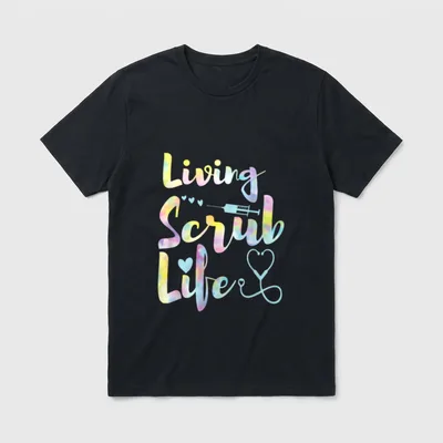 Living in Scrub Life Nurse All T-Shirt – Classic T-Shirt in Black