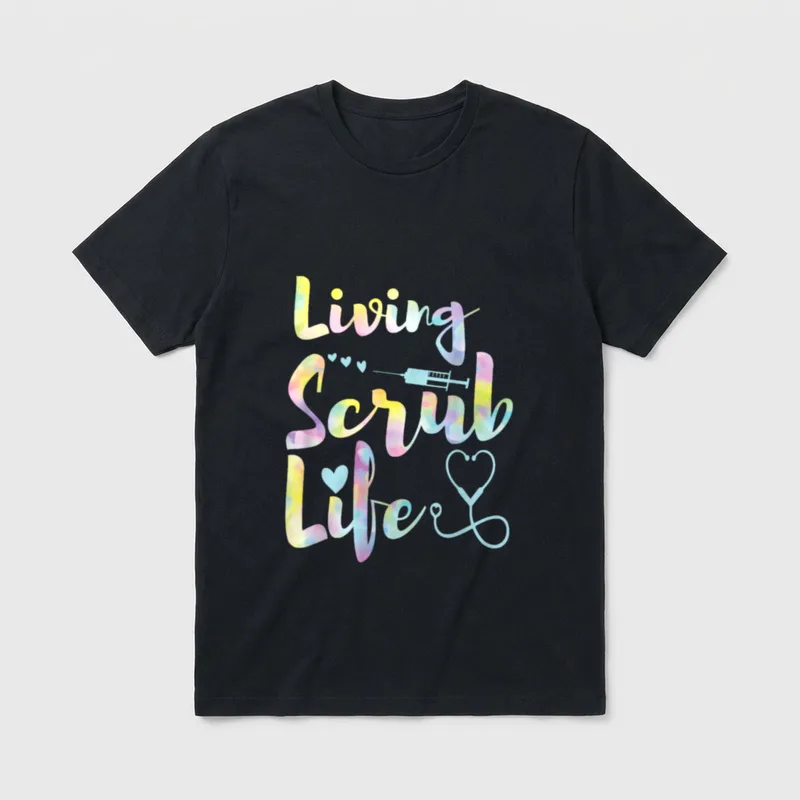 Living in Scrub Life Nurse All T-Shirt – Classic T-Shirt in Black