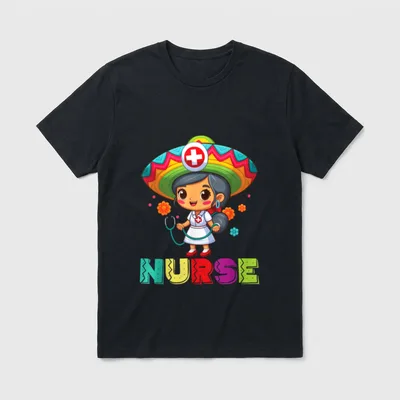 Mexican Nurse Cinco De Mayo T-Shirt – Classic T-Shirt in Black