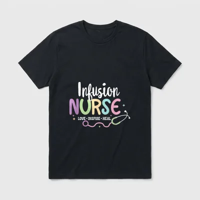 Nursing Matching Certified Registered Nurse Infusion T-Shirt – Classic T-Shirt in Black