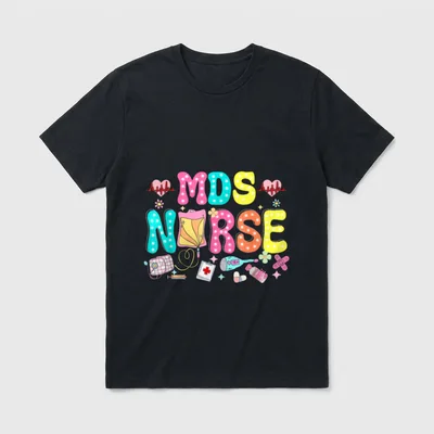 MDS Nurse Heart Valentines Day Medical T-Shirt – Classic T-Shirt in Black