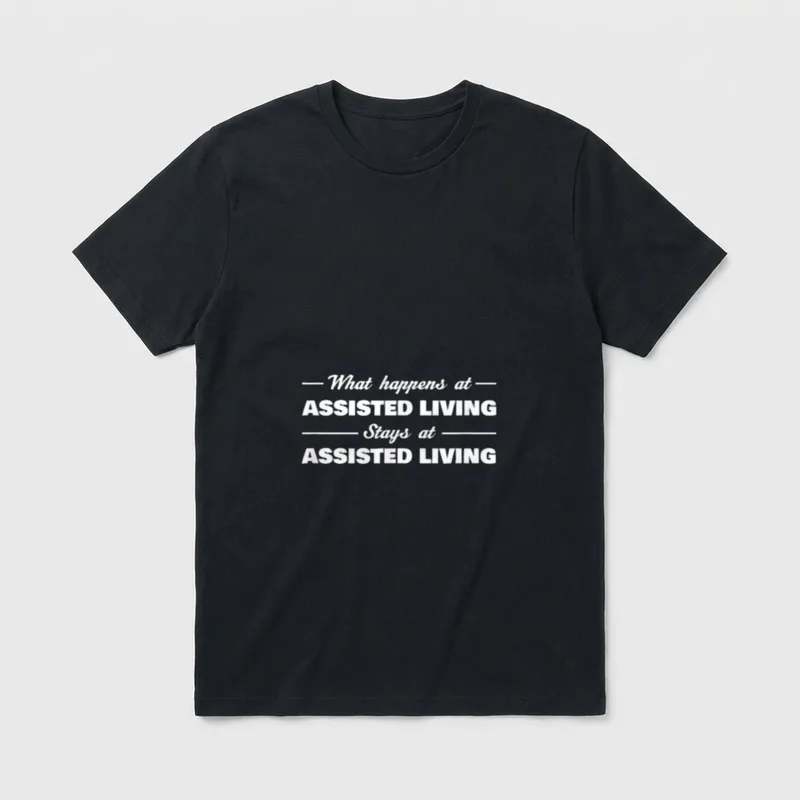 Assisted Living Senior Care Nursing Nurse T-Shirt – Classic T-Shirt in Black