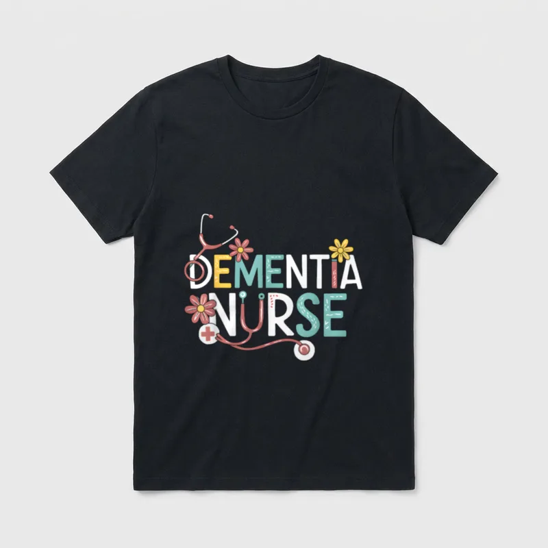 Dementia Nurse Alzheimer Memory Nursing Appreciation T-Shirt – Classic T-Shirt in Black