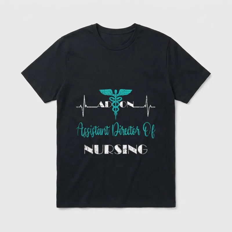 Deputy Director of Nursing Heartbeat ADON T-Shirt – ADON Assistant Director Of NURSING – Classic T-Shirt in Black